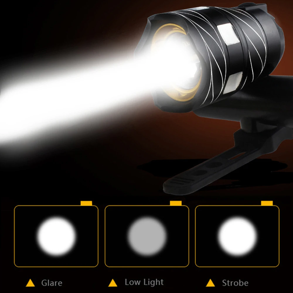 Водонепроницаемый USB фонари велосипедные T6 ночной езды безопасности фонарик горные фонари велосипедные длинные велосипедные аксессуары