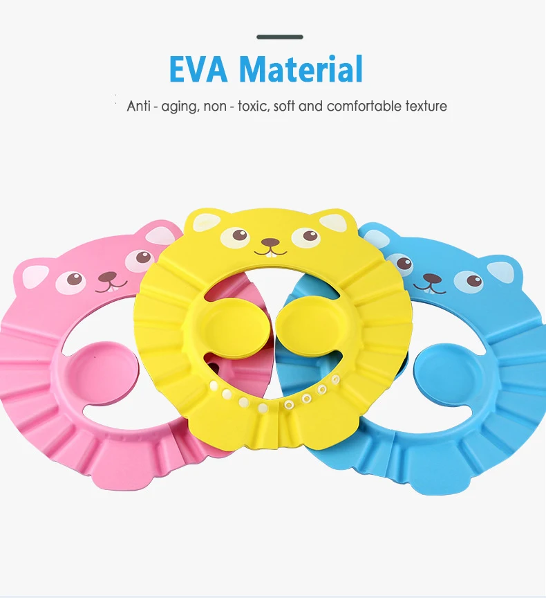 Adjustable Shampoo Cap Durable Baby Bath Visor Hat Baby Shower Protect Eye Water-proof Splashguard Hair Wash Shield for Infant