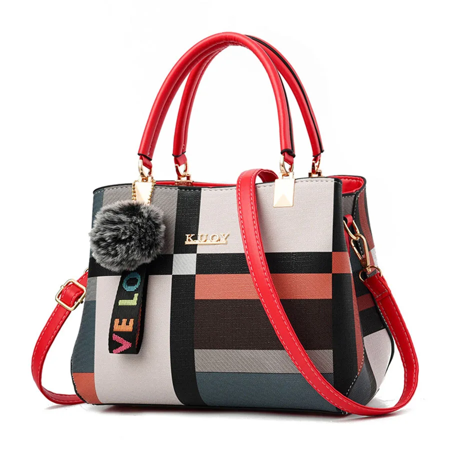 LANLOU новая женская сумка, сумки через плечо, кожаные сумки, сумка с верхней ручкой, роскошные модные женские сумки через плечо для женщин, Повседневная мода - Цвет: Красный