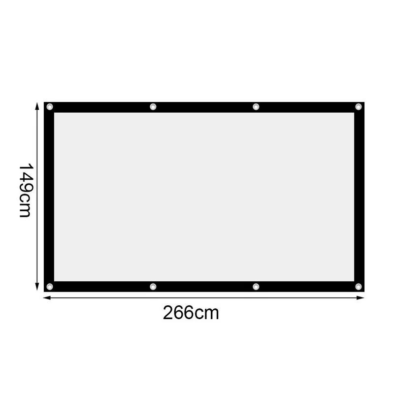 Портативный 60/72/84/100/120 дюймов 3D HD настенный проекционный экран холст 16:9 светодиодный проектор экран для домашнего кинотеатра