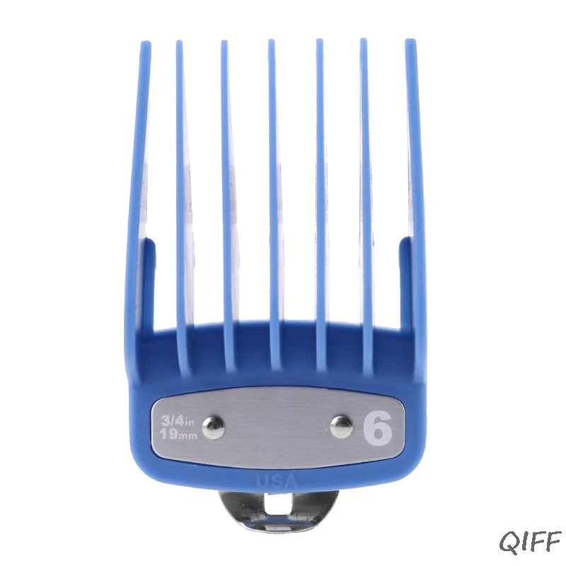 1PC/2PCS Professional Cutting Guide Comb Hair Clipper Limit Comb with Metal Clip - Color: BL8