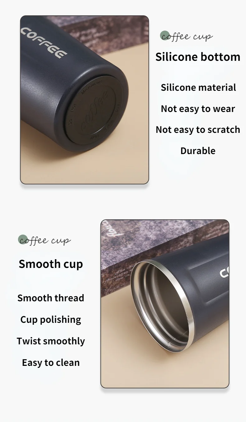 380ml/510ml Coffee Filter Portable Reusable Double Layer Stainless Steel Coffee Cup Coffee Dripper Cup Set Coffee Appliances