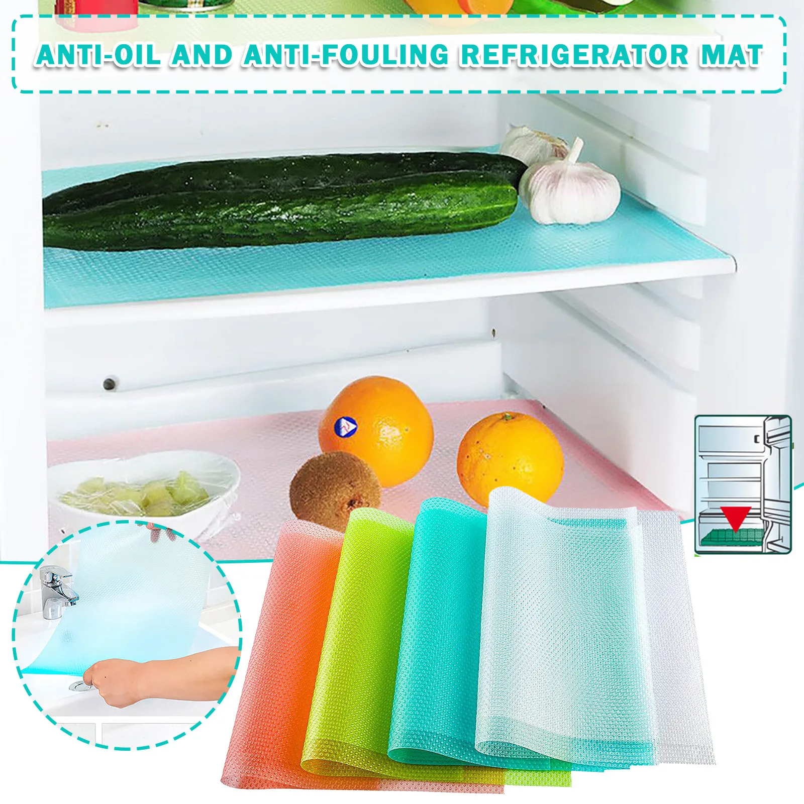 Refrigerator Mat Multifunction Fridge Mats Refrigerator Liners Drawer