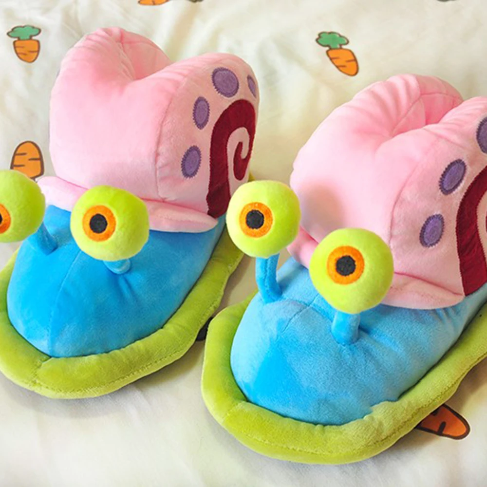 Warm Cartoon Cotton Slippers Winter Unisex Indoor Slides Fluffy Soft Non-slip Flip Flops Cute Bread Shoes Flat House Slippers