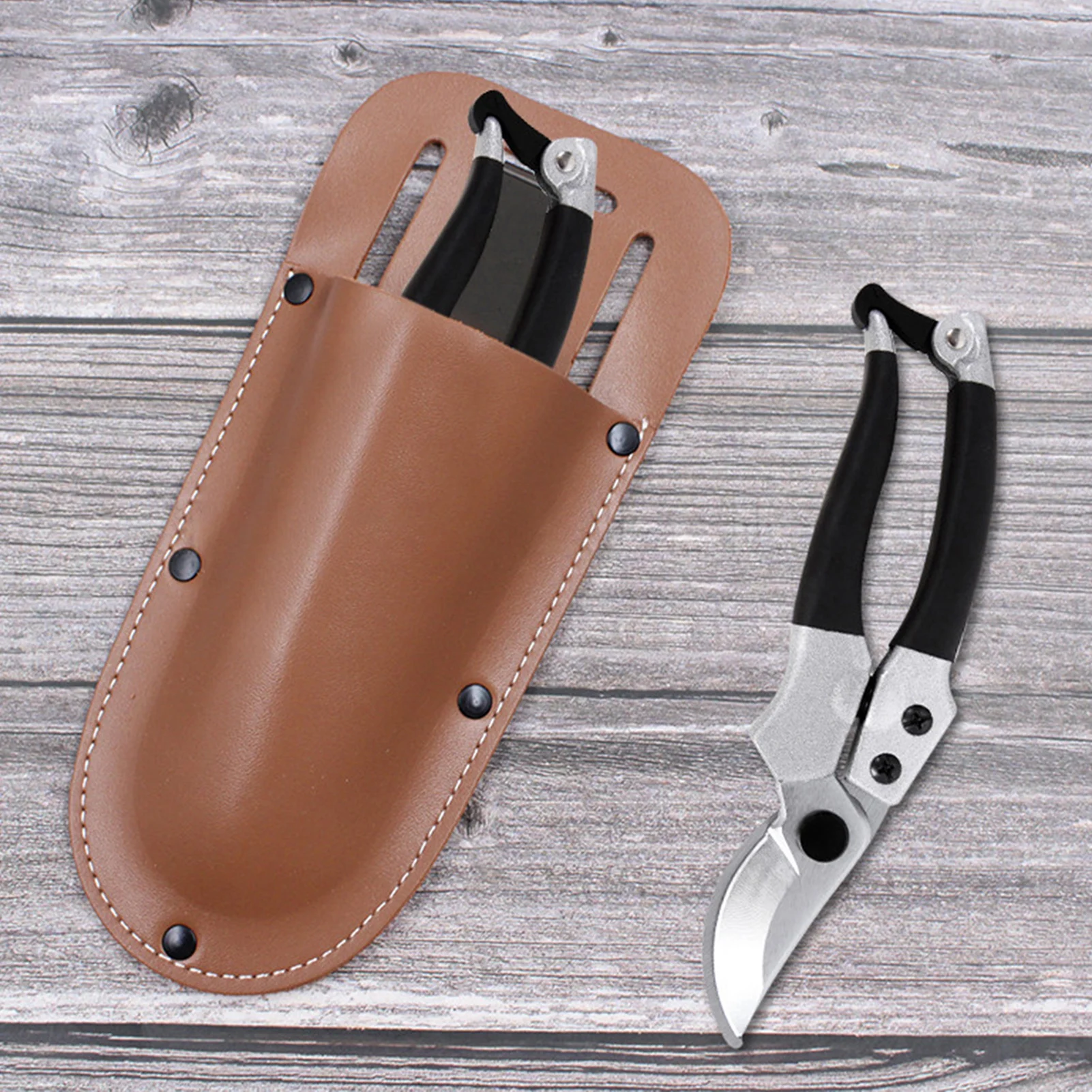 leather tool bag Professional garden pruning shear pouch Gardening Pruner Shears Sheath Premium PU Leather Protective Case Cover Brown tool bags for sale