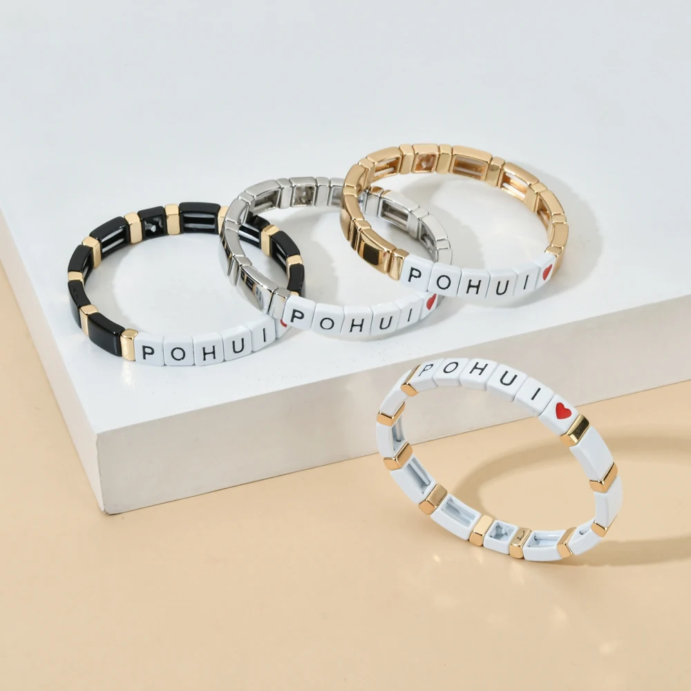 Gold Silver Color Metal Enamel Bracelets RU Russian pohui Bracelet Russia Ukraine Belarus Fashion Jewelry bracelet jewelry