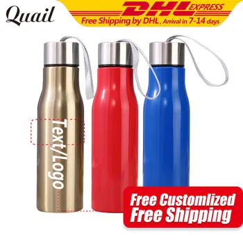 

500ml Stainless Steel Water Bottle Modern Design Lovely Portable Sports Cycling Camping Bicycle Hiking Outdoor Free Engrave Text