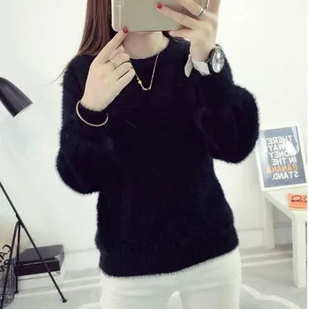 

Autumn Long Sleeve Sweater Women O-Neck Knitted Sweater Ladies Pullover Sweater