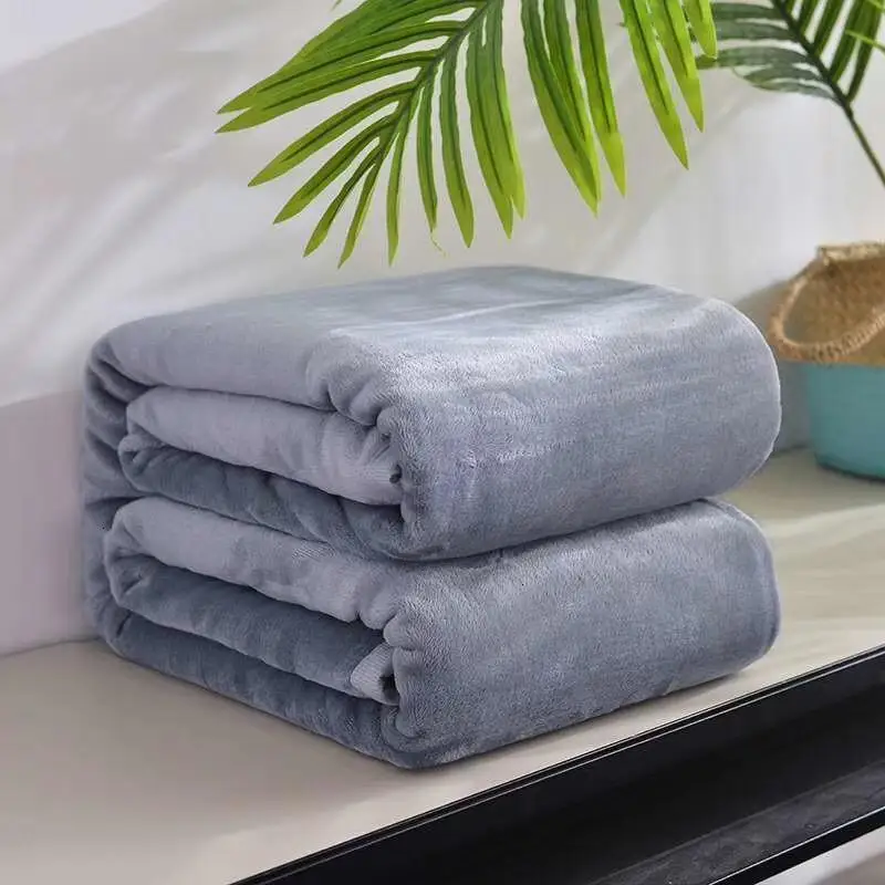 Одноцветный фланелевый чехол для дивана мягкое теплое одеяло четыре сезона простыня, одеяло для дома и офиса покрывало сон одеяло