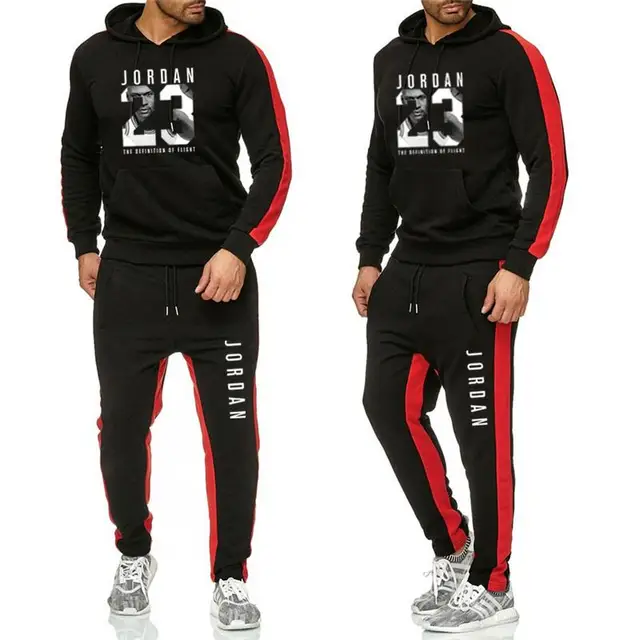 JORDAN 23 ropa informal para hombre, Sudadera con capucha y pantalones de marca|Conjuntos para hombres| - AliExpress