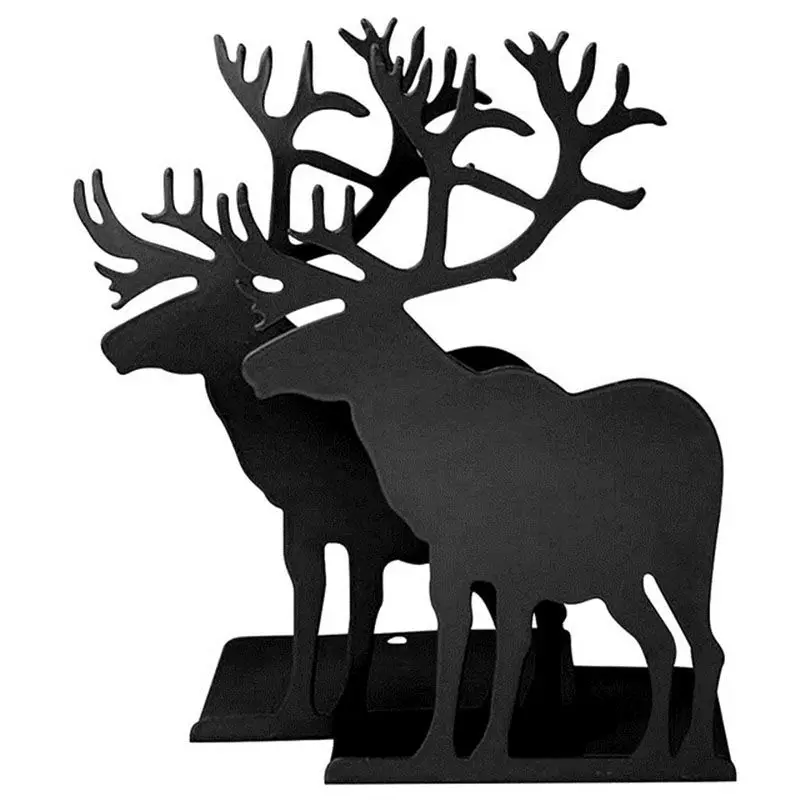 

BEST2pcs/set book holder for reading elk bookends restoring ancient ways Desktop receive arrange bookends for Christmas gifts bl