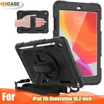 

HX CASE for ipad 7th generation 10 2 чехол 10.2 cases 2019 with rotating kickstand and straps