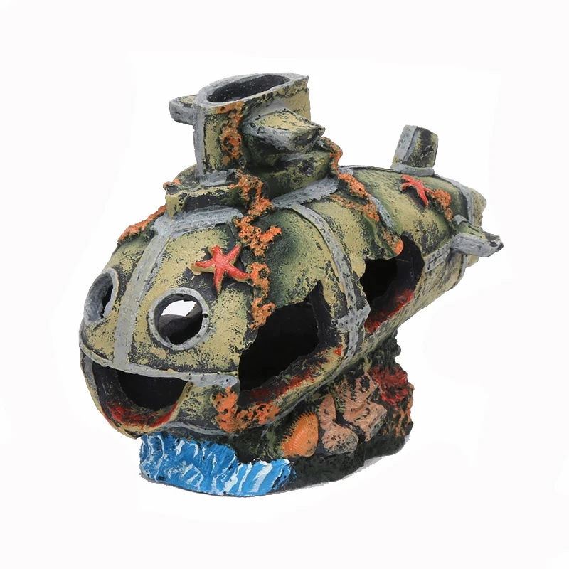 Resina Sottomarino Statua Acquario Ornamenti Gamberetti Guppy Nascondi Grotta Accessori Paesaggistici Per Acquario Decorazione Acquario