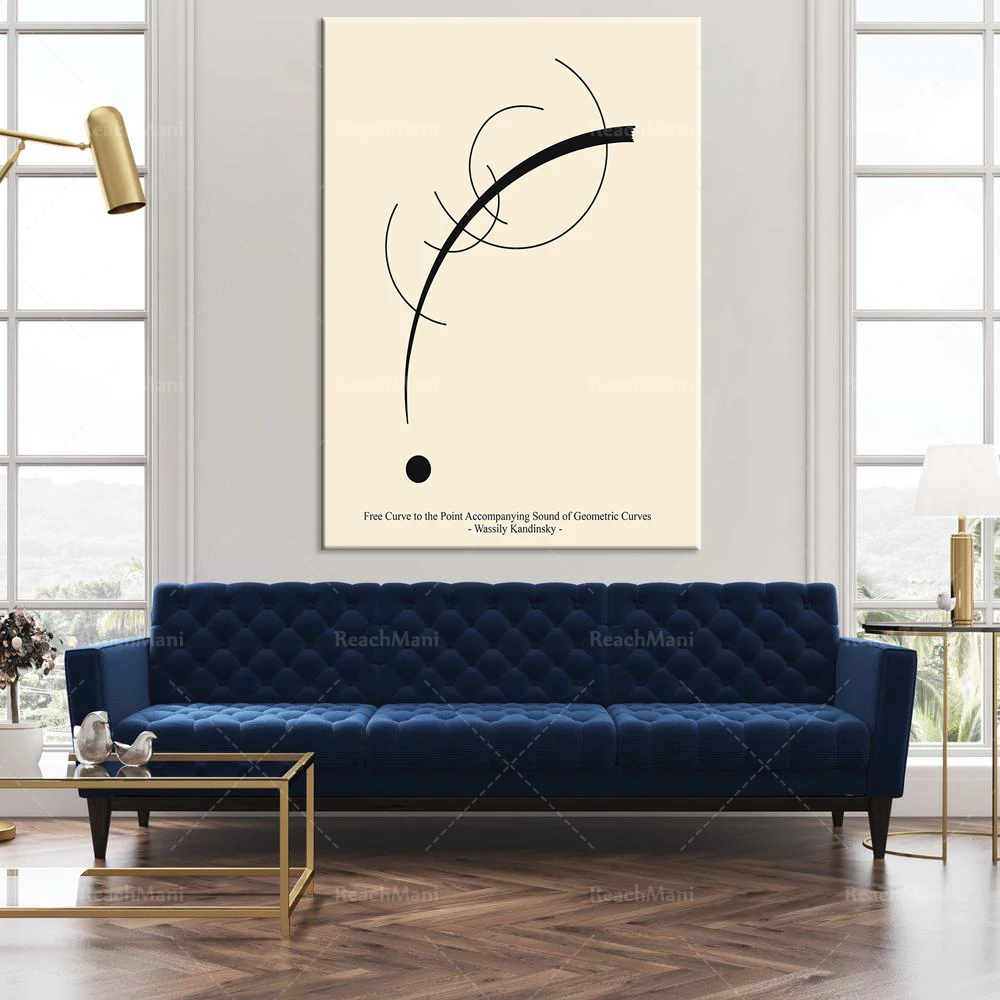 Un Peu De La Courbe Libre De L'Arte Au Son De La Courbe Gemaomictrique, Wassily Kandinsky (Wassily Kandinsky)