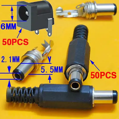 

DHL/EMS 500x 2.1mm 5.5mm Power Plug 50x 5.5 2.5MM power socket-A8
