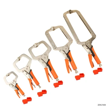

6/9/11/14/18 inch Face Clamp Pliers Woodworking Table Vise Cabinets Locking Grip