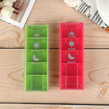 

Plastic 5 Days Pill Box Organizer Tablet Holder With Lids Tablet Travel Medicine Container Organizer Case Splitter New
