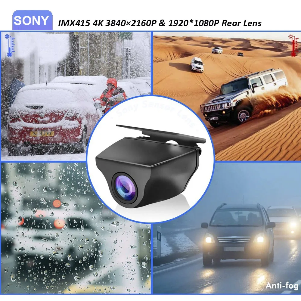 Автомобильный видеорегистратор HGDO 12 дюймов 4K фотокамера Sony IMX415 камера заднего