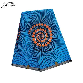 

YANTEX High Quality Ankara African Wax Prints Fabric Tissus Patchwork 6 Yards/Piece Fashion Veritable Wax African Ankara Fabrics