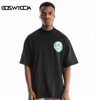 

GOSWTCCIA JESUS IS KING Print Short Sleeve T Shirts 2020 Spring Summer Hip Hop Casual Cotton Tops Tees Mens Streetwear Tshirts