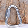 Triangle Shape Mountain Rock Climbing Stainless Steel Screw Lock Carabiner Safety Buckle Mountaineering Buckle ► Photo 2/6