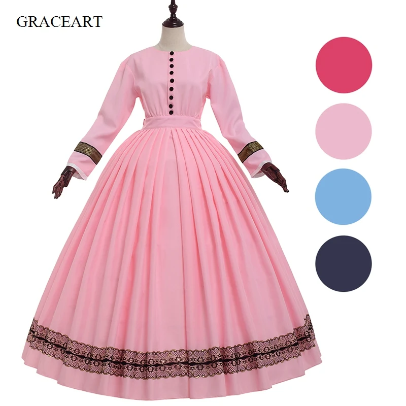 Винтажный бальный костюм 1860s бальное платье в стиле Civil War |