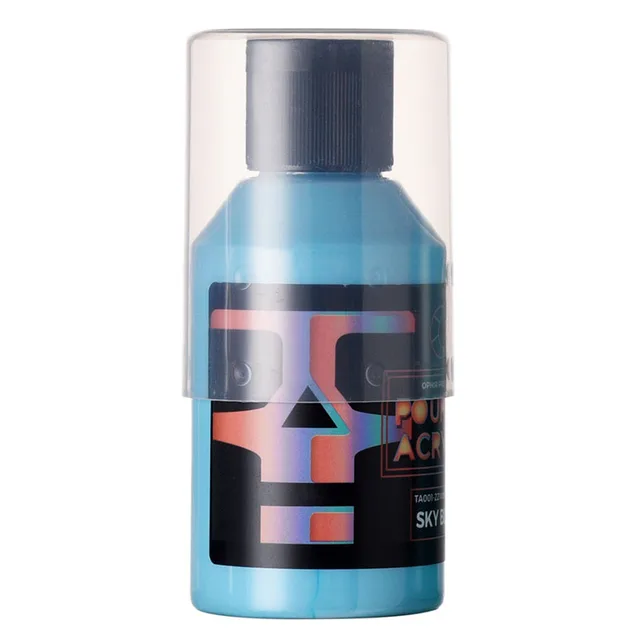 OPHIR 100ML Professional Pouring Acrylic Paint Fluid Marbling Paint for Artist DIY Art Supplies 36 Colors for Choose NO.22 SKY BLUE