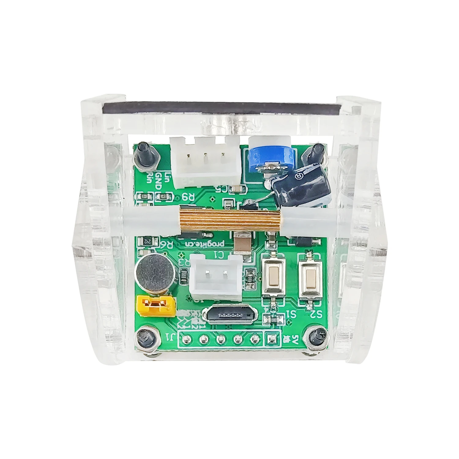 Oled Stereo Control Music Spectrum Display vu Medidor com Case Handheld Miniatura Ultrafino Módulo de Modo 096 Tela Novo - Image 2