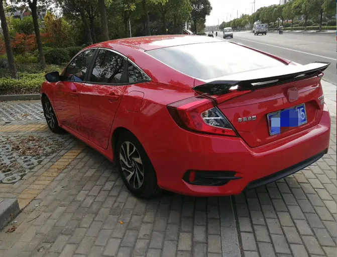 Для honda civic губ задний спойер- стиль большой спойлер праймер или черный белый цвет краска АБС высококачественный спойлер