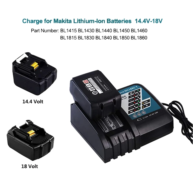 C&P Mak ch02 BL1830 BL1840 DC14SA DC18SC DC18RA DC18RD DC18RCT 100-240V  50/60HZ Li-Ion Rechargeable Battery Charger China New