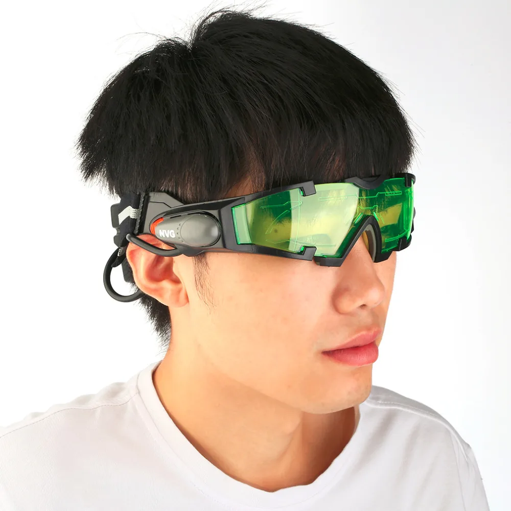 

Eye Shield Hunting Night Vision Goggles Green LED Lights Ergonomic Goggles Night Vision Device Adjustable Elastic Band Children
