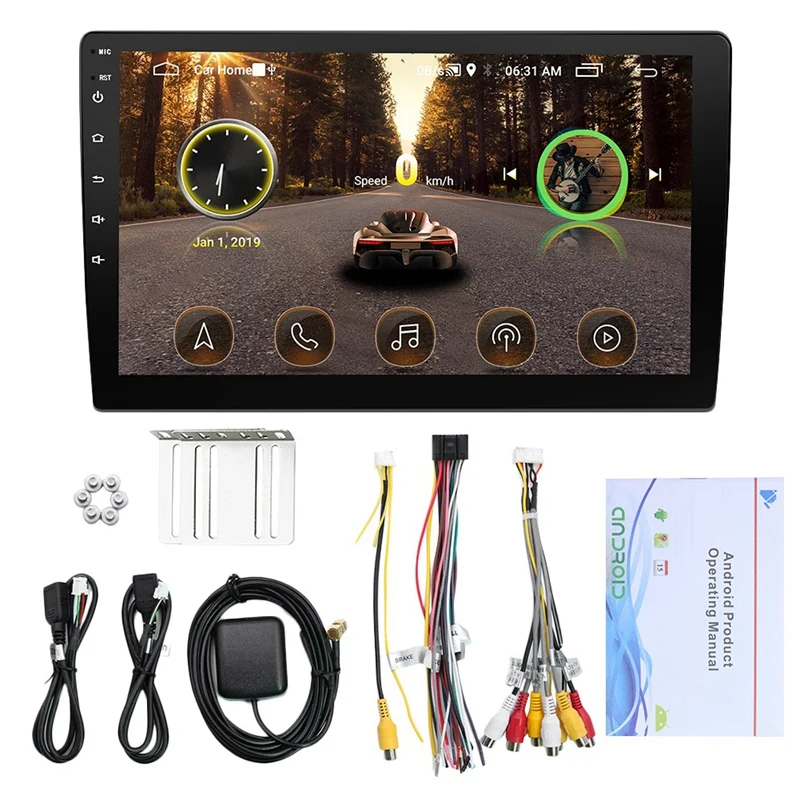 2 DIN Android 8,1 9 дюймов автомобильный радиоприемник автомобиля gps навигацией, Wi-Fi, Bluetooth Автомобильный Mp5 мультимедиа плеер(9090