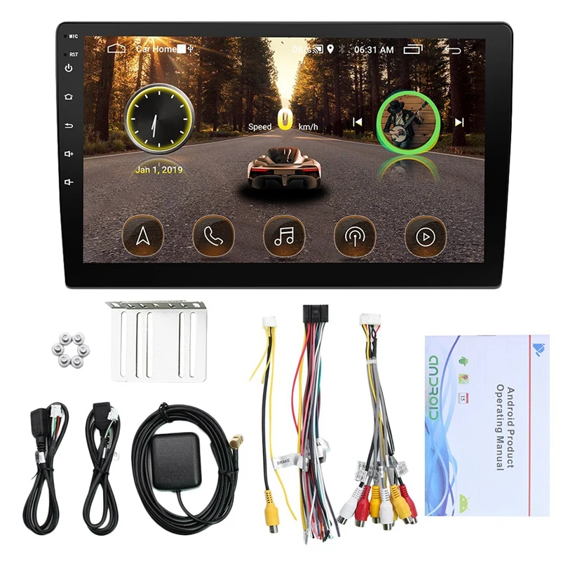 2 DIN Android 8 1 9 дюймов автомобильный радиоприемник автомобиля gps навигацией Wi-Fi Bluetooth