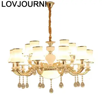 

Colgante Modernos Dining Room Lustre Para Quarto Lamp Chambre Fille Deco Maison Crystal Light Luminaire Suspendu Loft Hanglamp