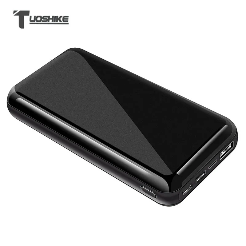 TUOSHIKE внешний аккумулятор 20000 мАч для iPhone 7, 8, XS, MAX, samsung, Xiaomi, huawei, тройной usb-порт, портативный внешний аккумулятор