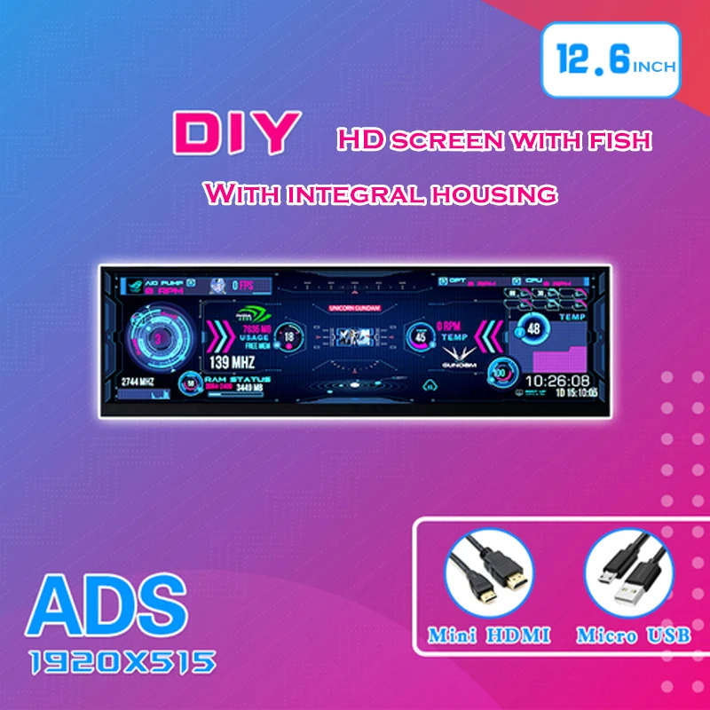 Computer Secondary Screen For PC Hardware Temp. Monitoring Control Or Live Dynamic Wallpaper Display AIDA64/ IPS 2K 4K Touch