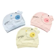 Хлопковая шапочка для младенца унисекс с 3 узорами кролика, мягкая милая детская шапочка для малышей, шапка для новорожденных мальчиков и девочек