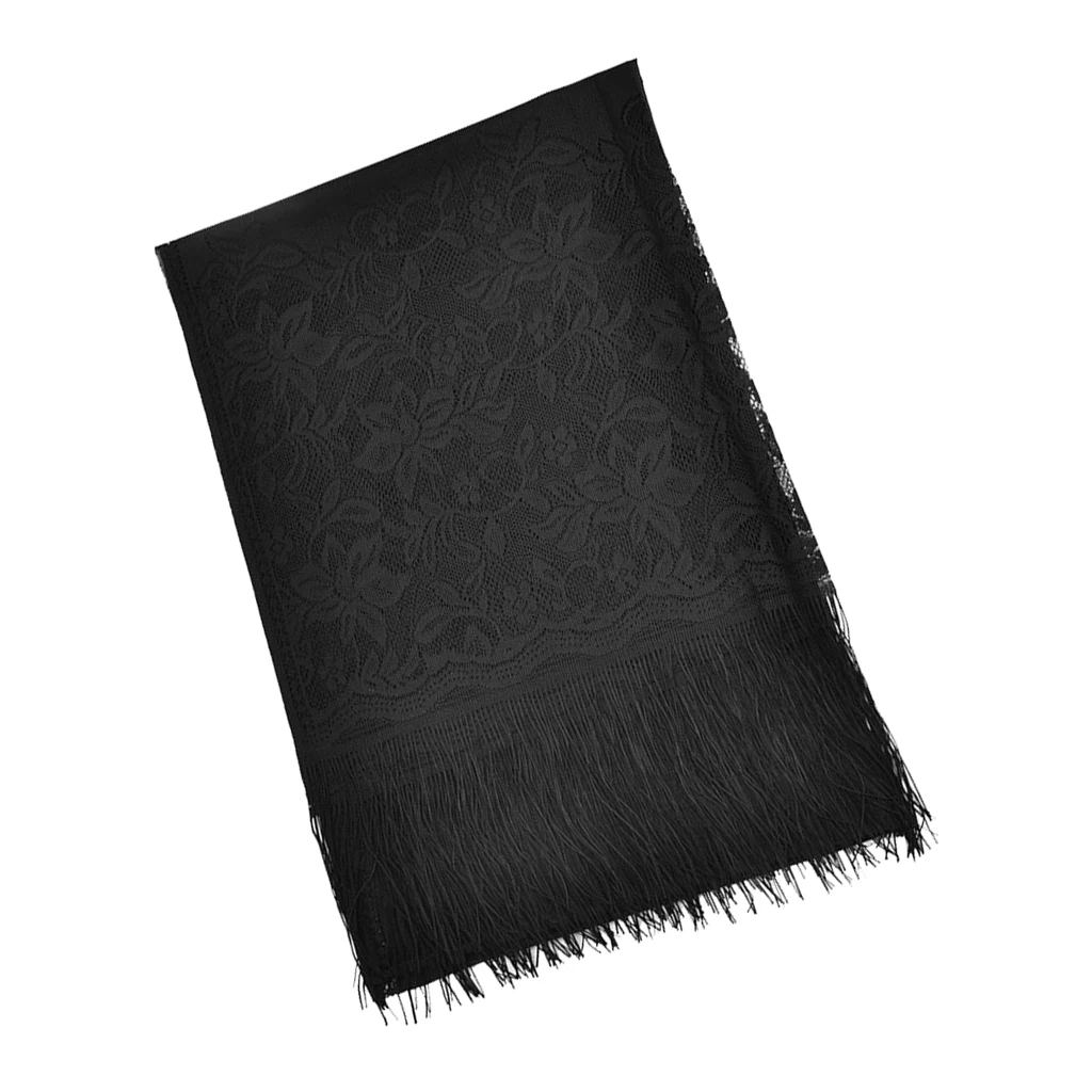 Women Lace Floral Shawl Wrap for Evening Dress Wedding Scarves Fringes Scarf for Wedding Anniversary Birthday Party