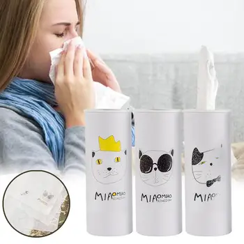 

Facial Tissue Cylinder Soft Paper Towel With Cute Animal Pattern Fragrance-free Cleaning Tissue For Restaurant Car Home Kitchen
