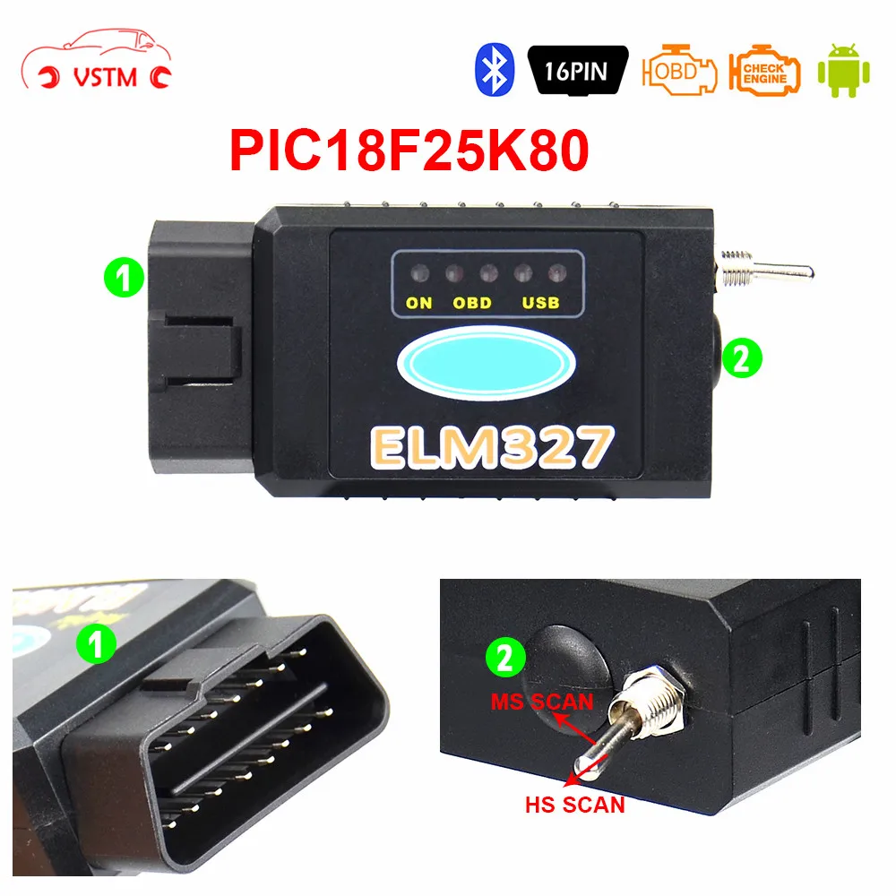 2021 новейший ELM327 USB FTDI PIC18F25K80 чип-считыватель кодов для Fo-rd HS CAN/MS может Forscan ELM 327