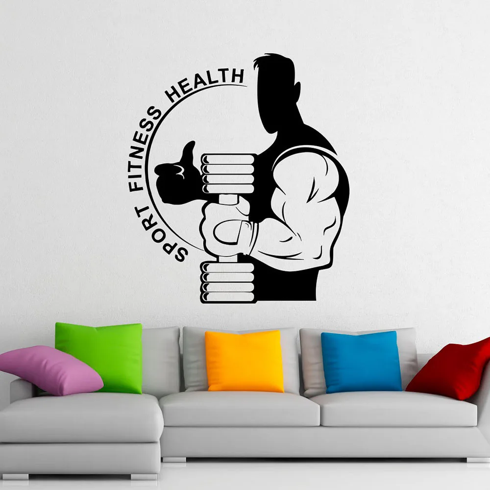 

Фотообои Q916 для бодибилдинга, фитнеса, оздоровления, двери, окна, виниловые наклейки для интерьера, спортзала, спальни, общежития