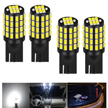 

4pcs T10 LED Bulb Canbus Car W5W LED Signal Light 12V 6000K License Plate Lights 54SMD White for renault kangoo/rav4/mitsubishi