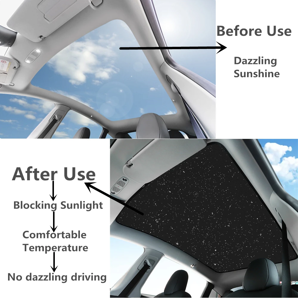 Car Windshield Sunshades Glass Roof Sun Shade Foldable Heat Shield Sunroof  Shade Blocks Sun Visor For Tesla Model Y 2020 2021 - AliExpress