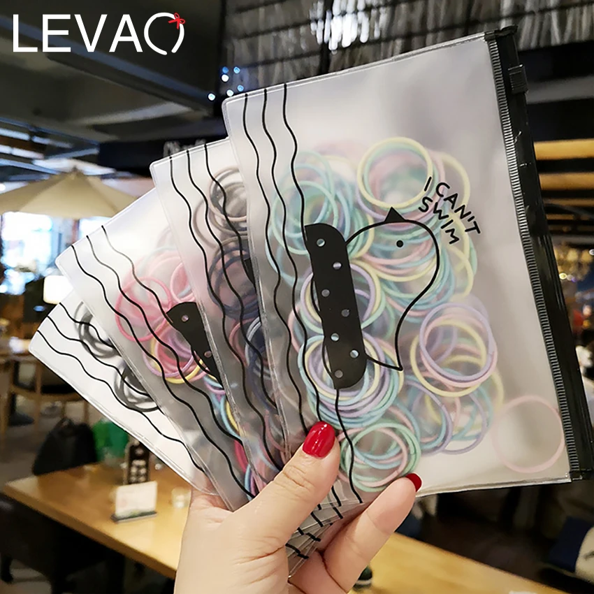 Leavao, 100 шт./лот, резинки ярких цветов для девочек, детские эластичные резинки для волос, повязка на голову, конский хвост, резинки, аксессуары для волос