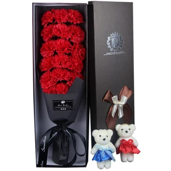 

Soap Flower Carnations Artificial Flower Bouquet Wedding Flower Decoration Mother's Day Gift Soap Flower Gift BoxN