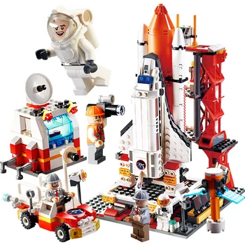 

679Pcs Compatible City Spaceport Space Shuttle Launch Center Bricks Building Block Educational Toys For Kids 8815