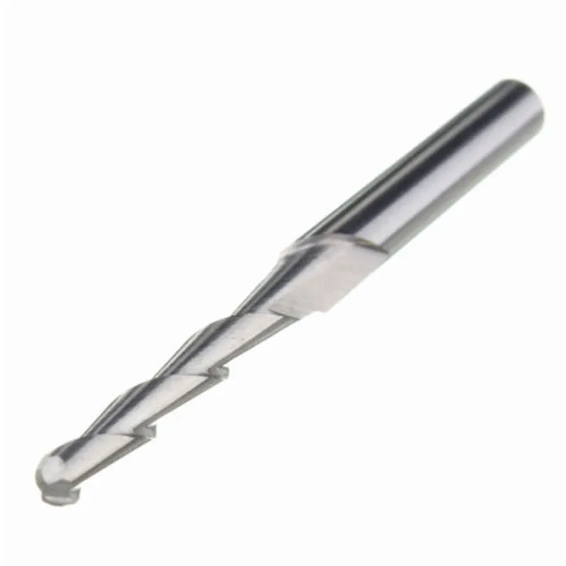 2pcs Solid Carbide 3.175mm Spiral 2 Flutes Ball Nose End Mill CNC Engraving Bit
