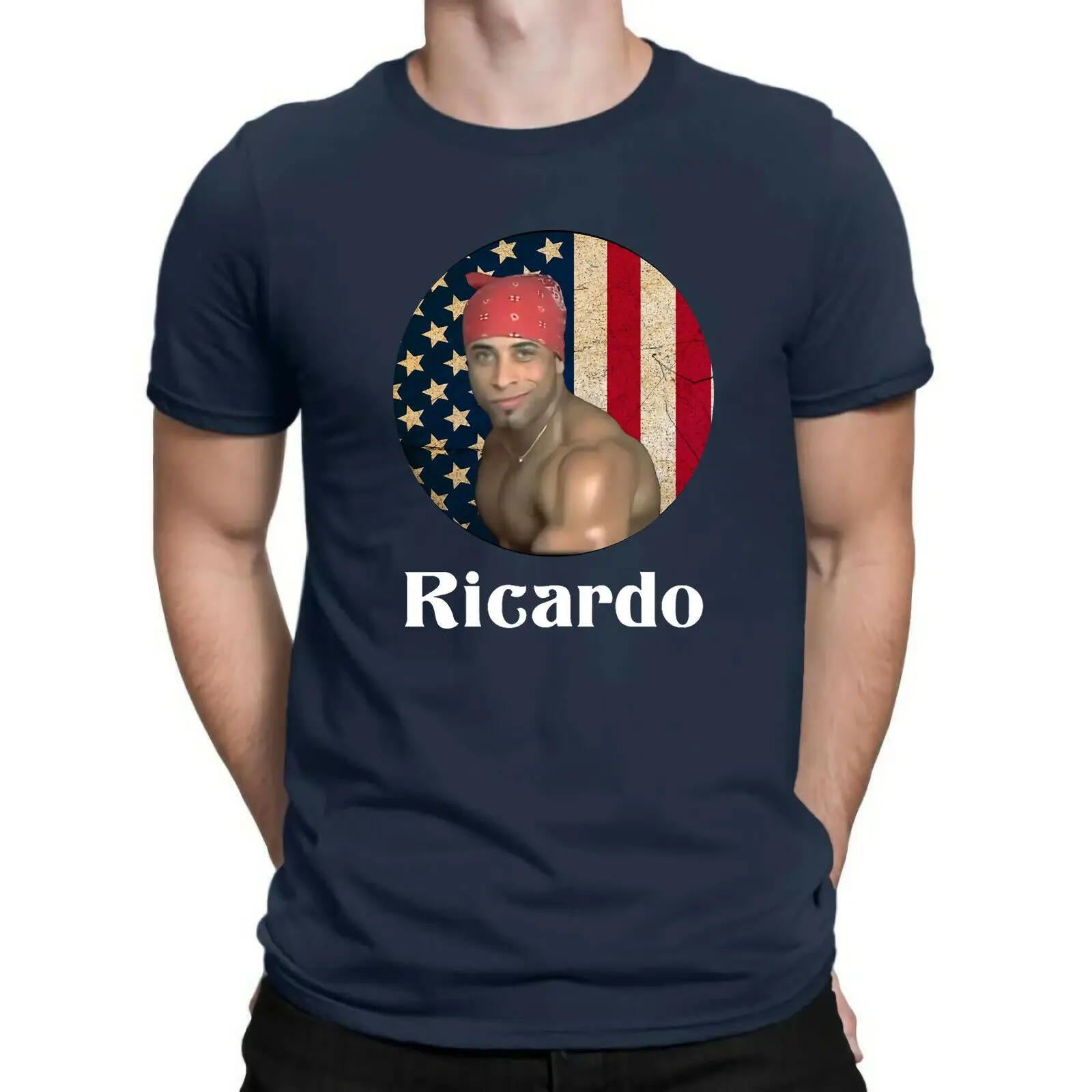 Sexy RIcardo Milos Funny Meme Dancer T-Shirt Men's Cotton Black Navy Tee Shirts | Мужская одежда