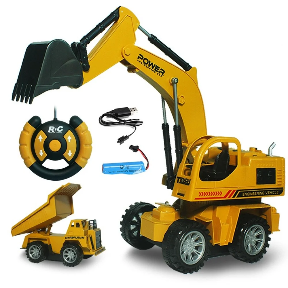 5 Channel Engineering Car Rc Excavator Toy Truck Crane Electric Vehicle
