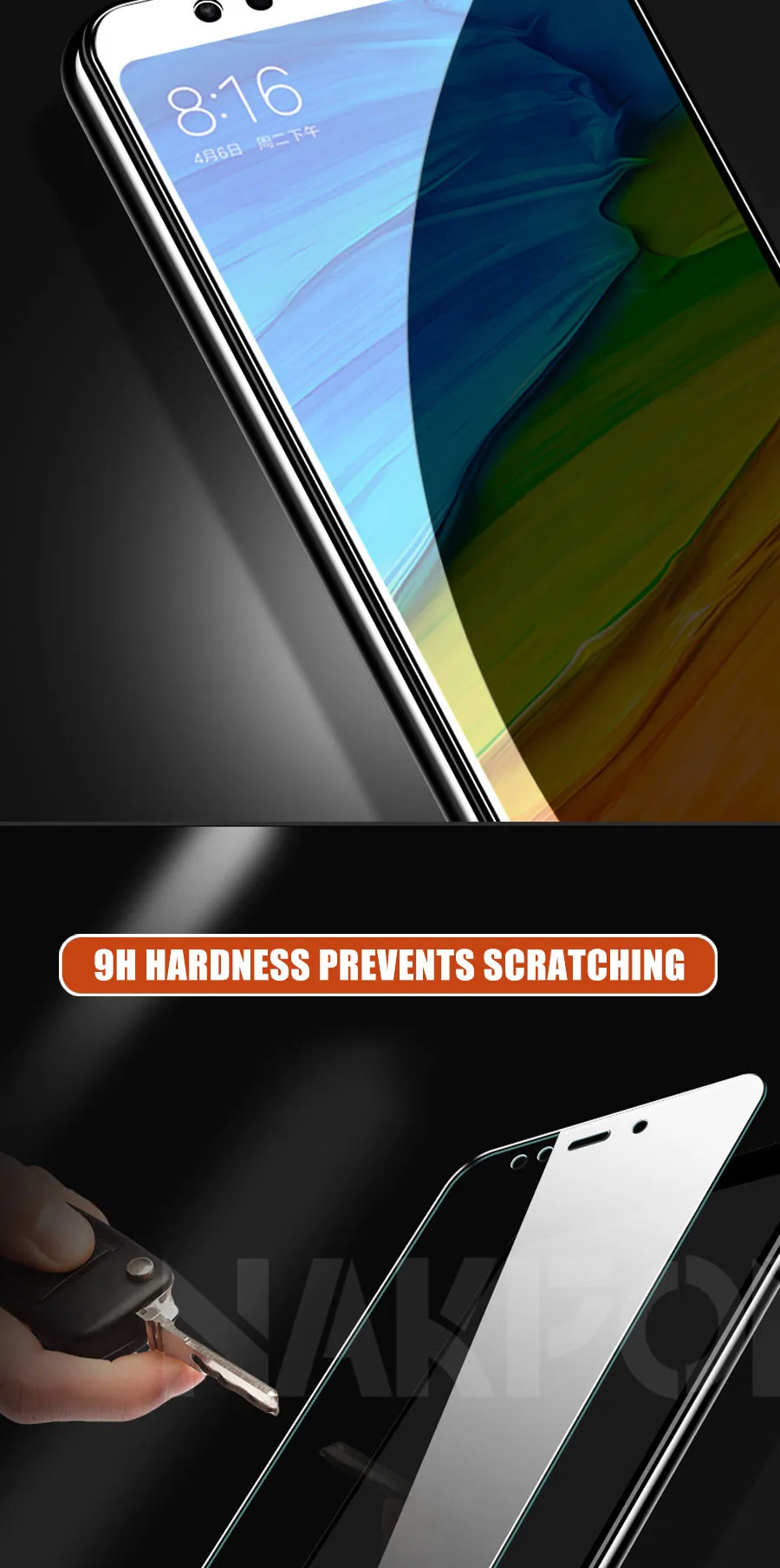 Закаленное стекло 9H для Xiaomi Redmi 5 Plus 5A 4 4X 4A GO S2 K20 Note 4 4X5 5A Pro Защитная пленка для экрана